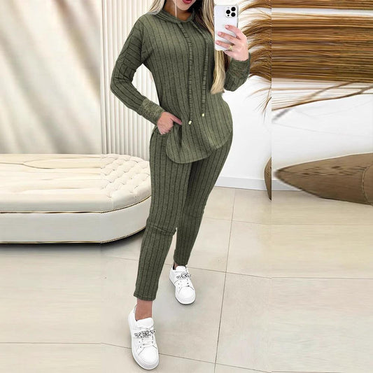 Conjunto de 2 piezas de blusa cómoda e informal y gabardina informal