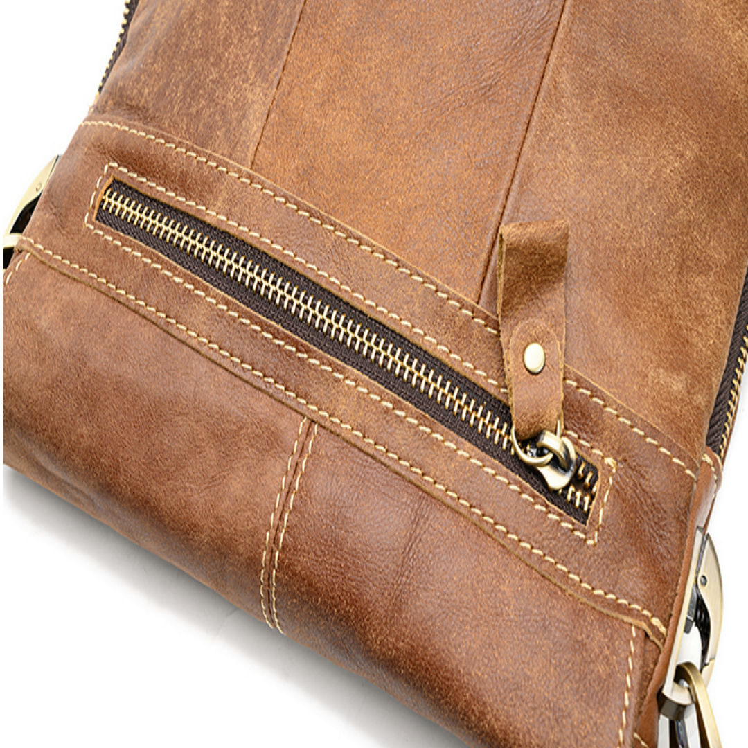 Men's Leather First Layer Cowhide Messenger Bag