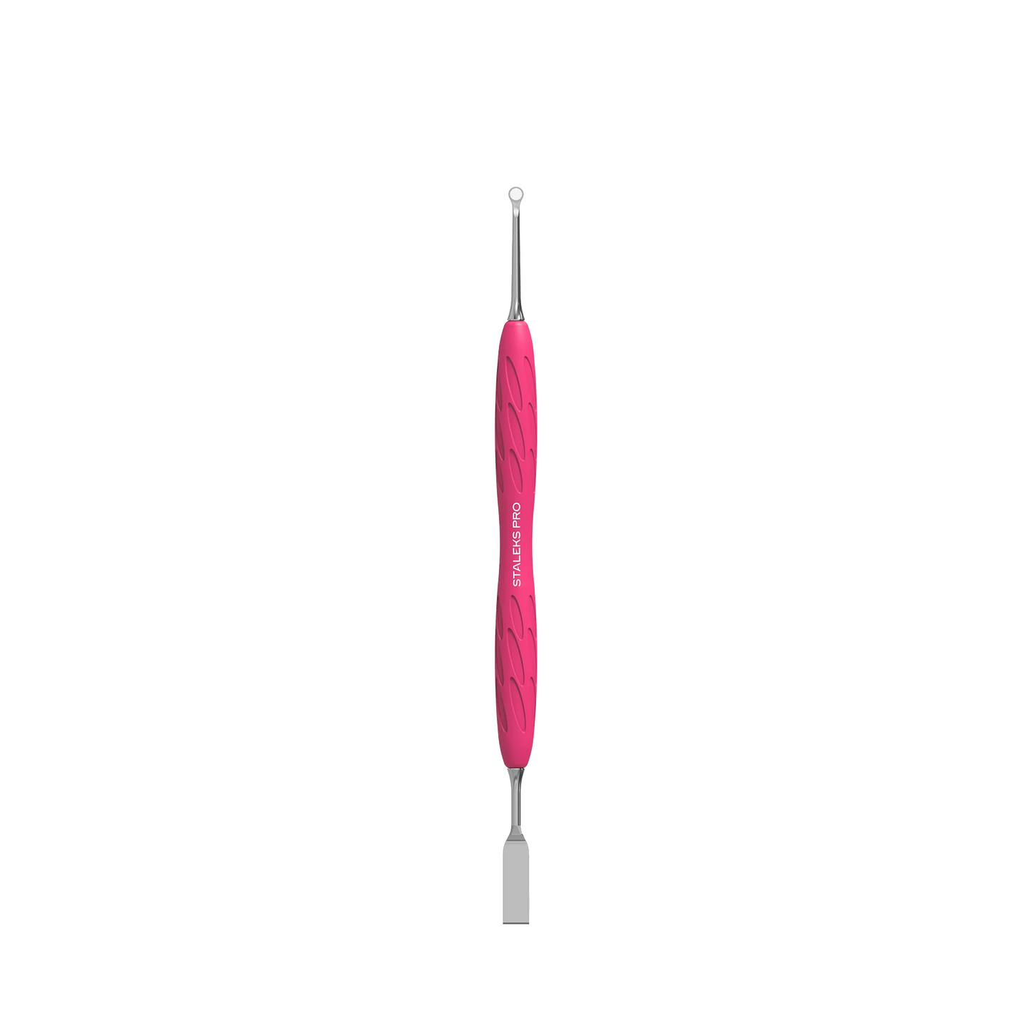 Manicure Pusher With Silicone Handle "Gummy" UNIQ 11 TYPE 1 (Flat Straight Pusher + Ring) PQ-11/1- STALEKS