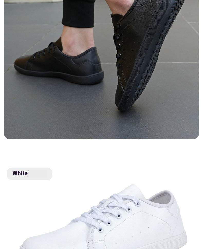Wide Toe Synthetic Leather Flats