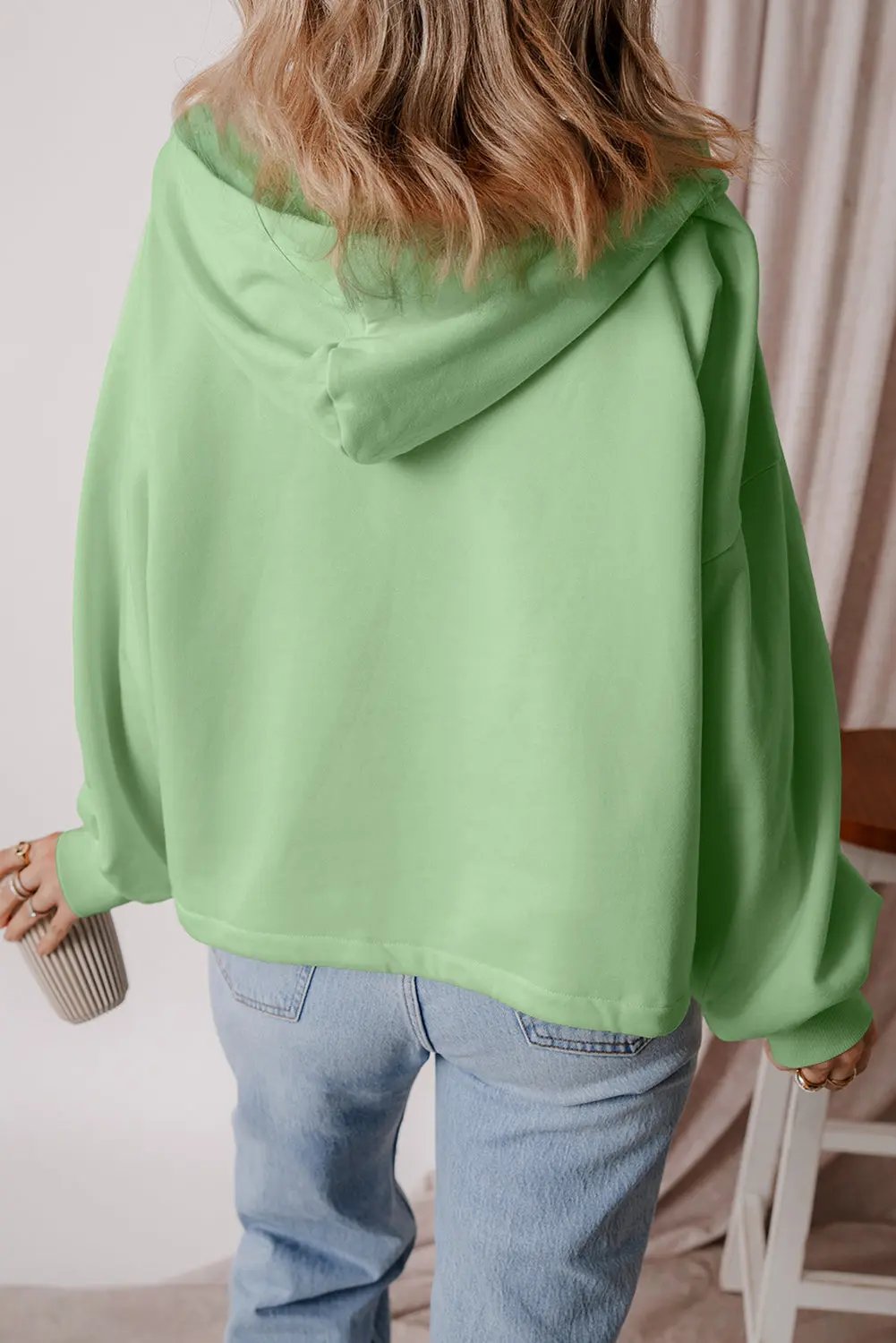 Women's Hoodie - Half Zip Fleece - Cozy Daily Pullover