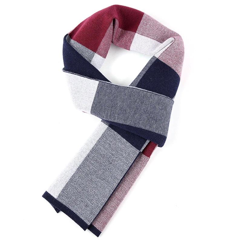 Men's Plaid Knitted Scarf