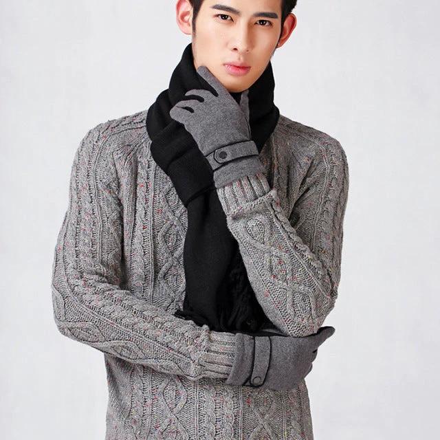 Imitated Cashmere Casual Thick Scarf For Men