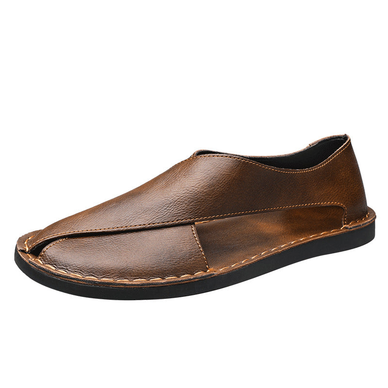 Men's Genuine Leather Breathable Beach Sandals