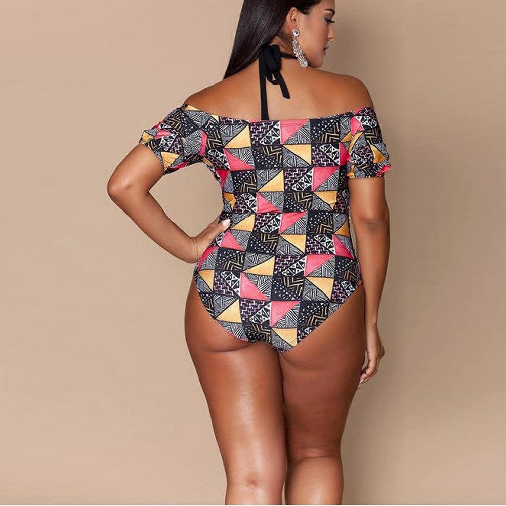 Geometric bikini ladies plus size