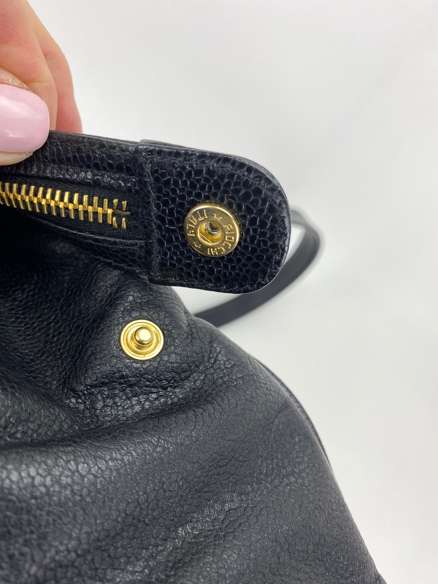 Chanel  Vintage Black Caviar Leather CC Zip Tote Shoulder