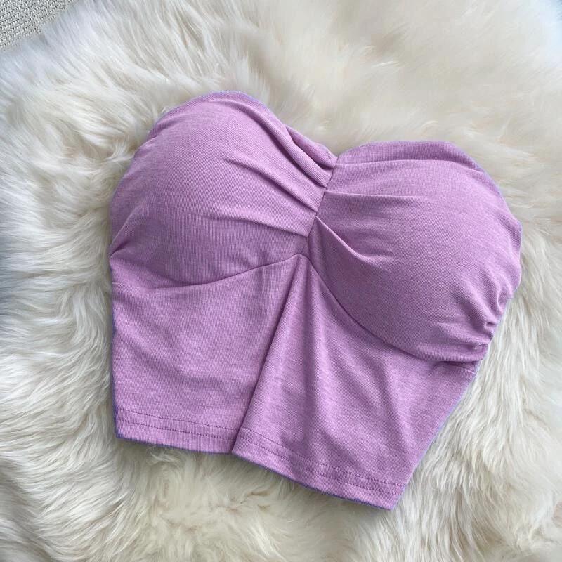 Outer Wear Wrapped Chest Strapless With Chest Pad Anti-exposure Inner Base Underwear