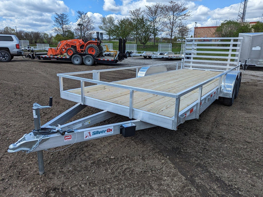 Silver Ox  7x20 Tandem Axle  Aluminum Utility Trailer with Heavy Duty Package