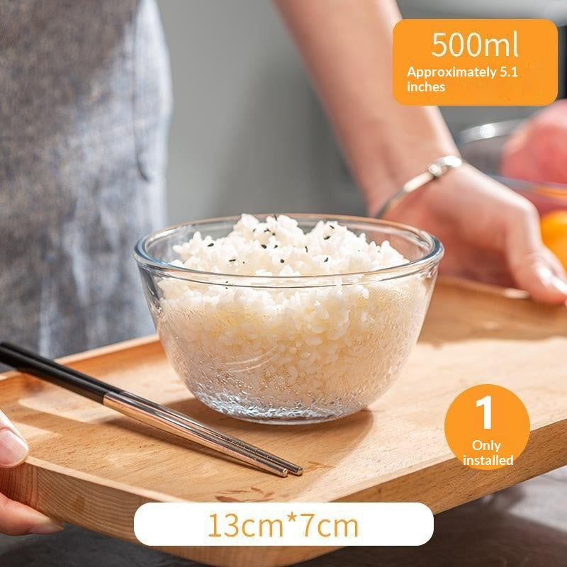 Household High-borosilicate Glass BowlCrystal Glass Instant Noodle Bowl
