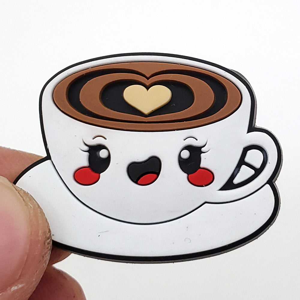 Cartoon Food Hole Shoes Shoe Ornament Shoe Buckle PVC Eva Sandals Decorative Accessories