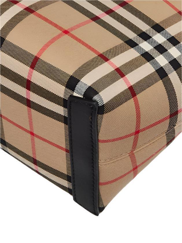 Burberry Vintage Check Canvas/Leather Small Society Top Handle Bag