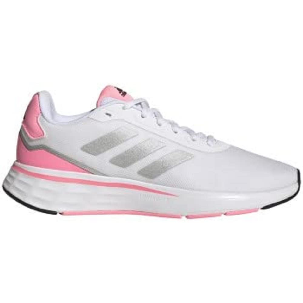 adidas Womens STARTYOURRUN Running Shoe White/Silver Metallic/Beam Pink 9
