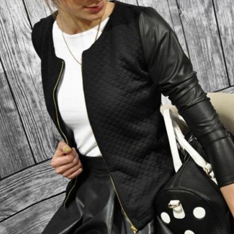 Blazer de patchwork a cuadros para mujer