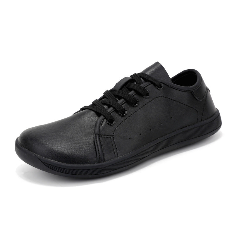 Wide Toe Synthetic Leather Flats