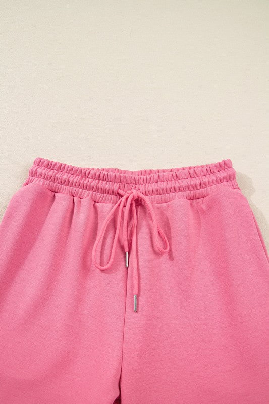 Solid Zip Up Hoodie and Pants Set