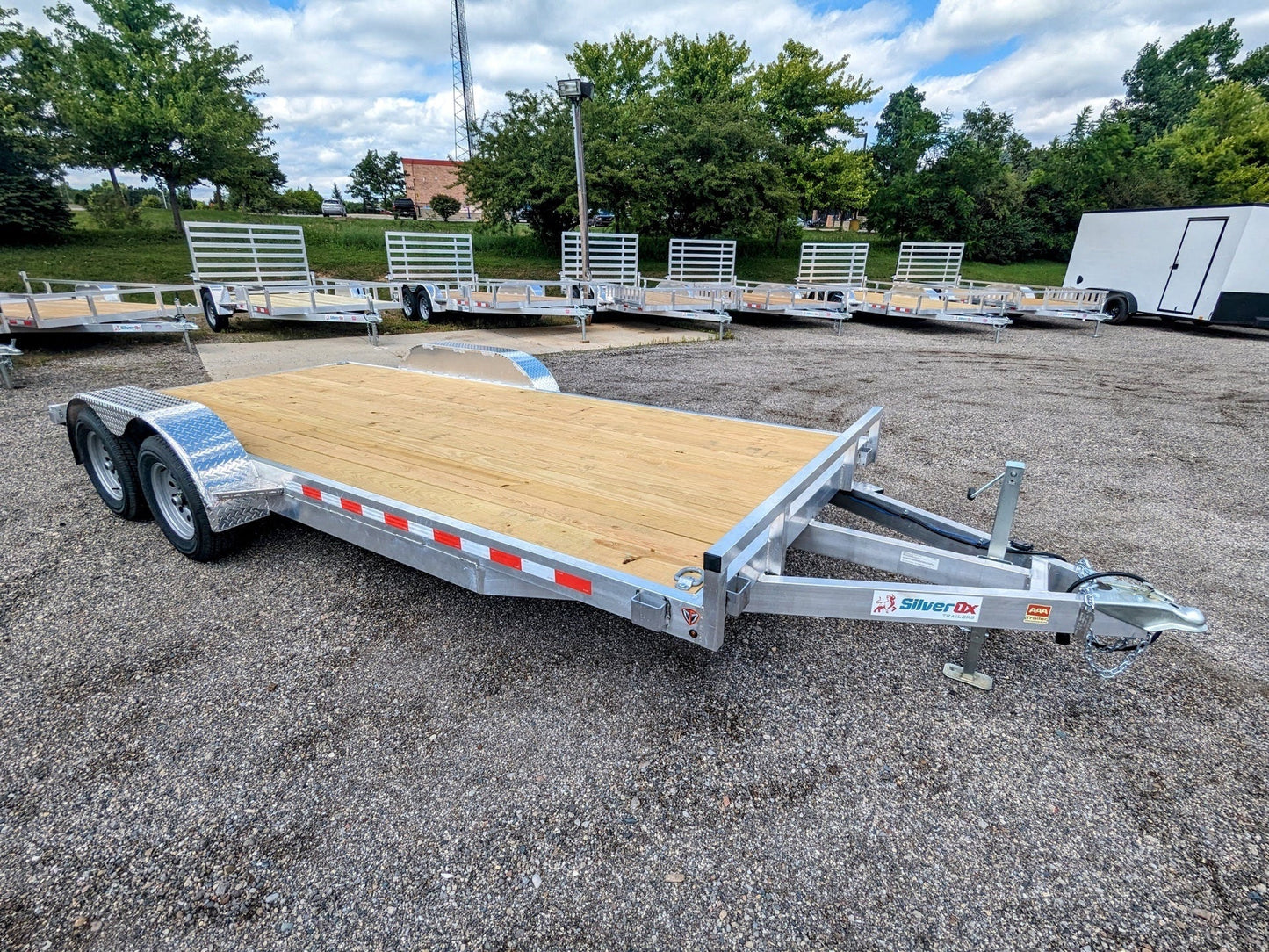 Silver Ox 7k Aluminum Car Hauler Trailer 22+2 - 24ft Overall Deck