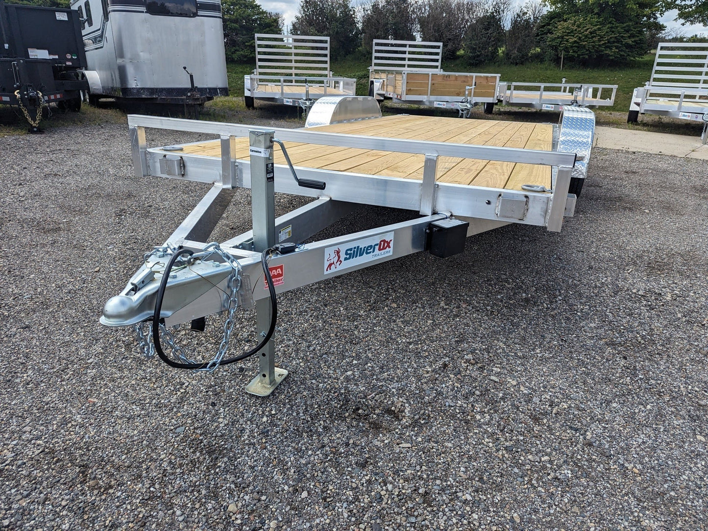 Silver Ox 7k Aluminum Car Hauler Trailer 22+2 - 24ft Overall Deck