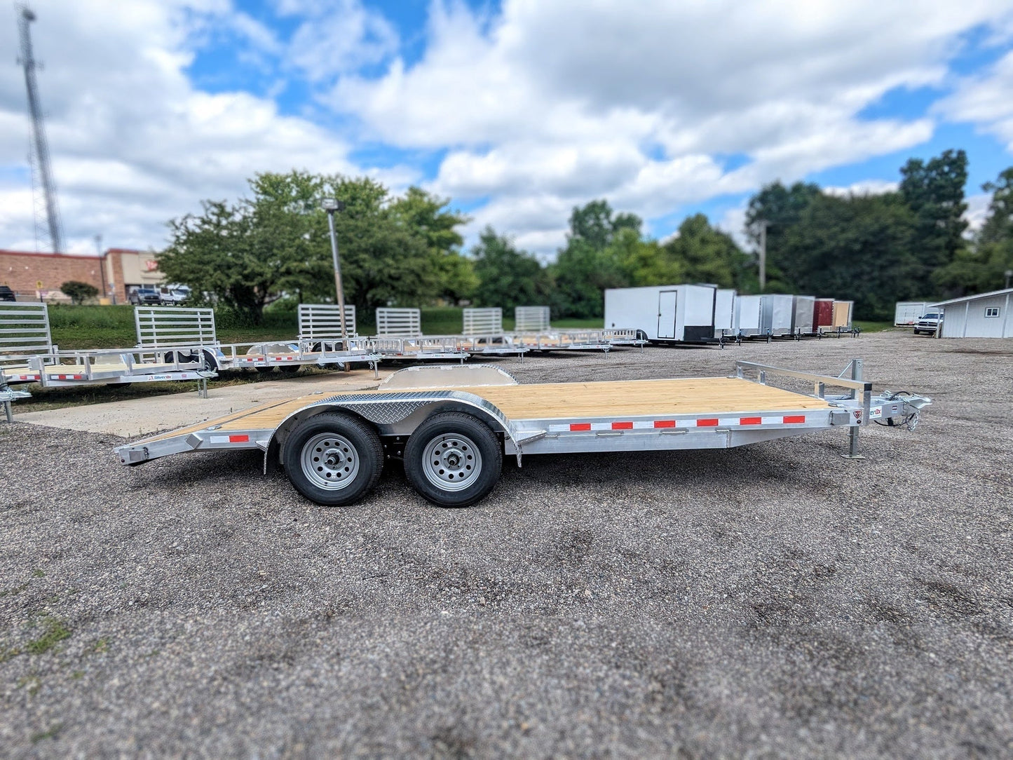Silver Ox 7k Aluminum Car Hauler Trailer 22+2 - 24ft Overall Deck