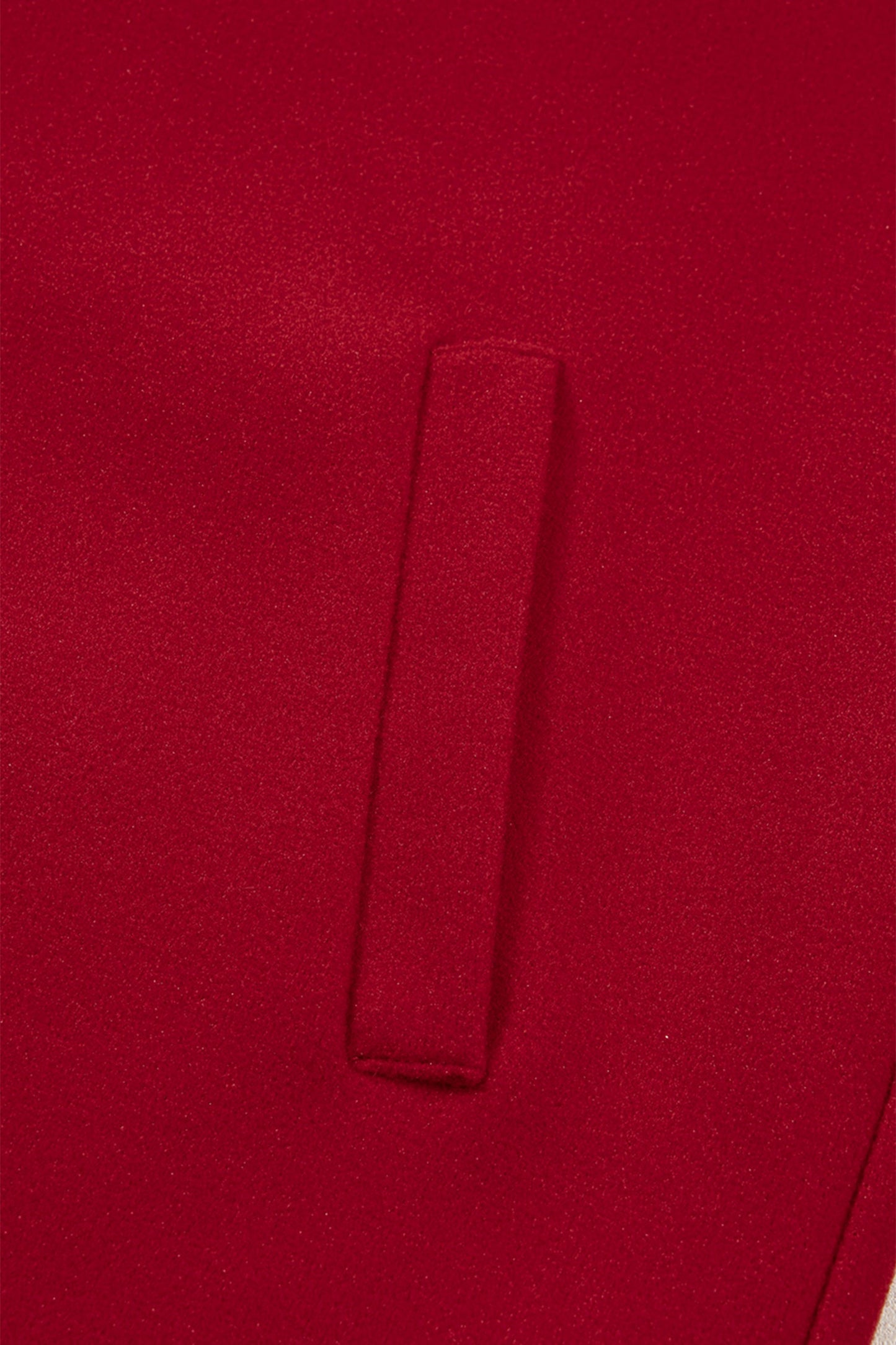 Racing Red Contrast Cuffed Drop Shoulder Zip up Tunic Hoodie
