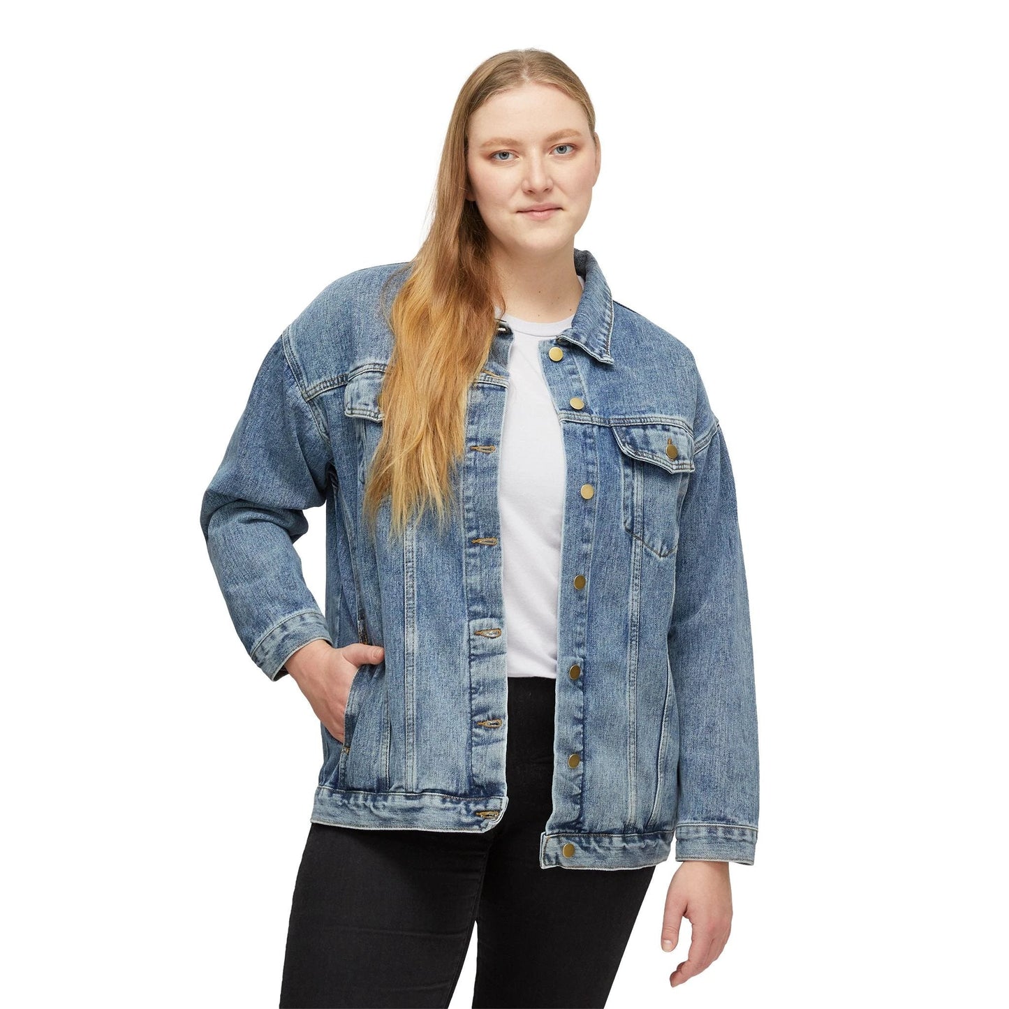 The GOAT Women's Denim Jacket - Stylish & Timeless Casual Wear