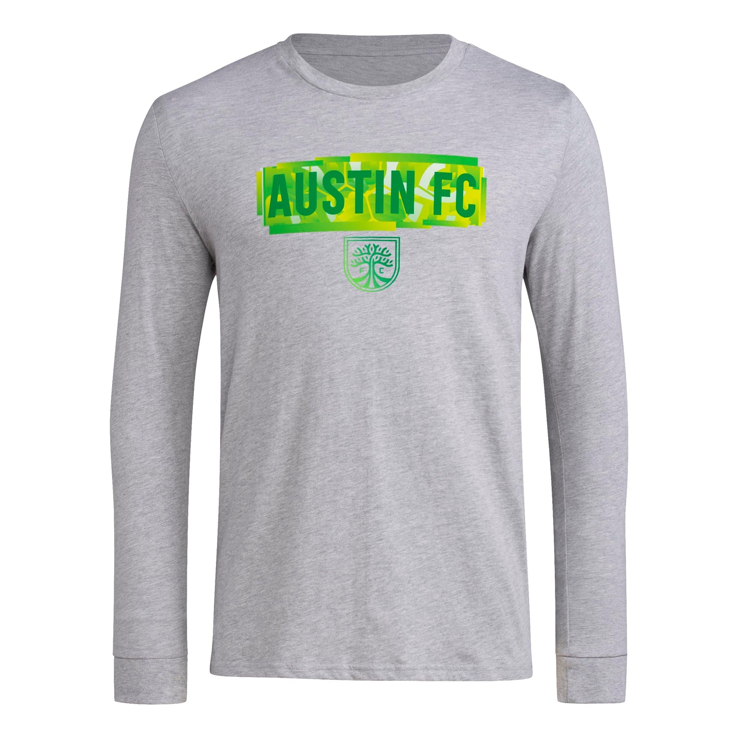adidas Mens Size Long Sleeve Pre-Game T-Shirt Medium Grey Heather/Austin Fc XX-Large Tall