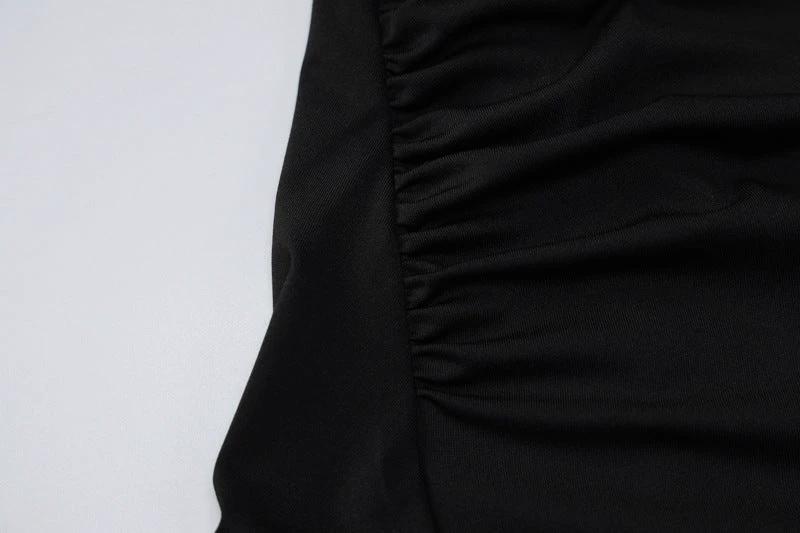 Slit Cutout Wrap Breast Chain Dress