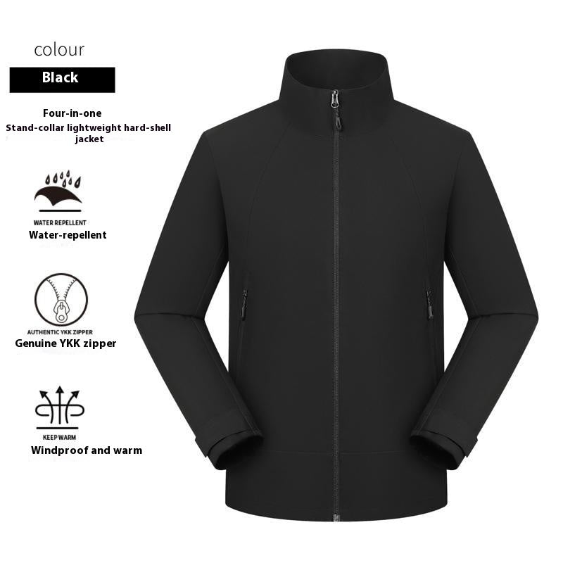 Thin Waterproof Stand Collar Jacket Men's Coat