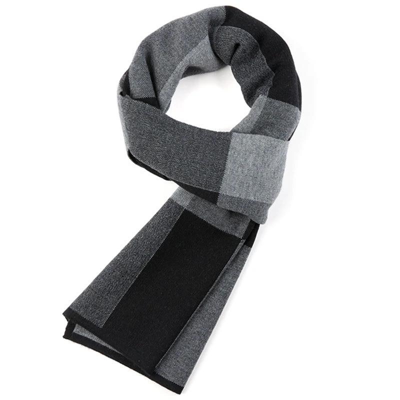 Men's Plaid Knitted Scarf