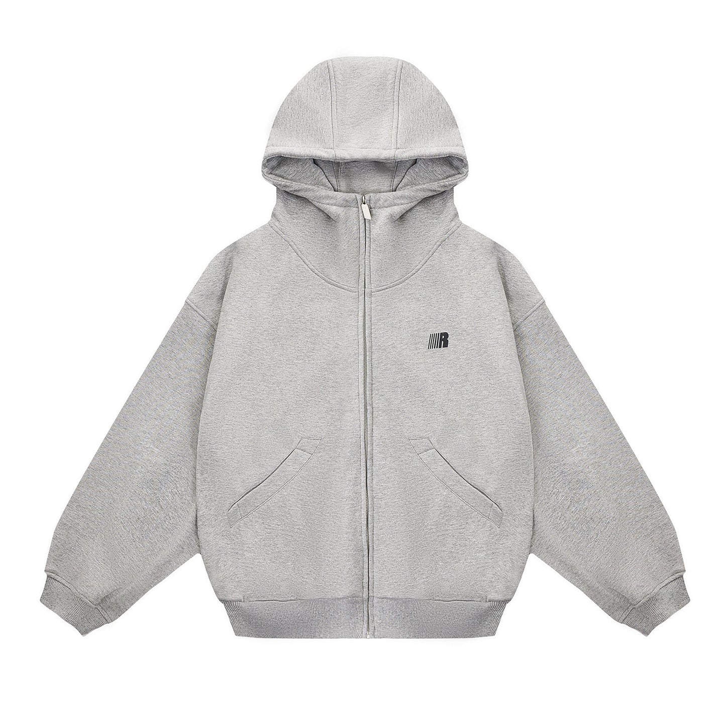 Heavyweight High-neck Air-layer Hooded Sweatshirt