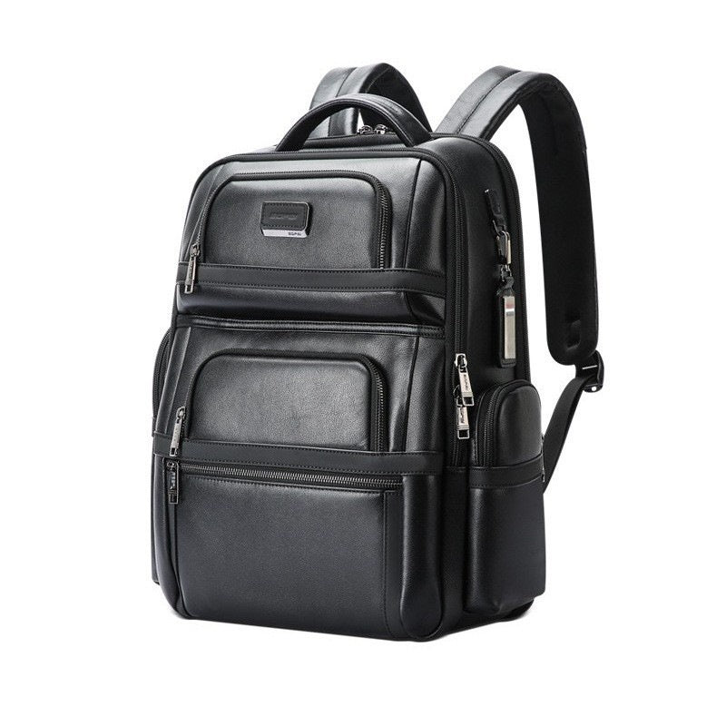 Men's Genuine Leather Commuter Backpack