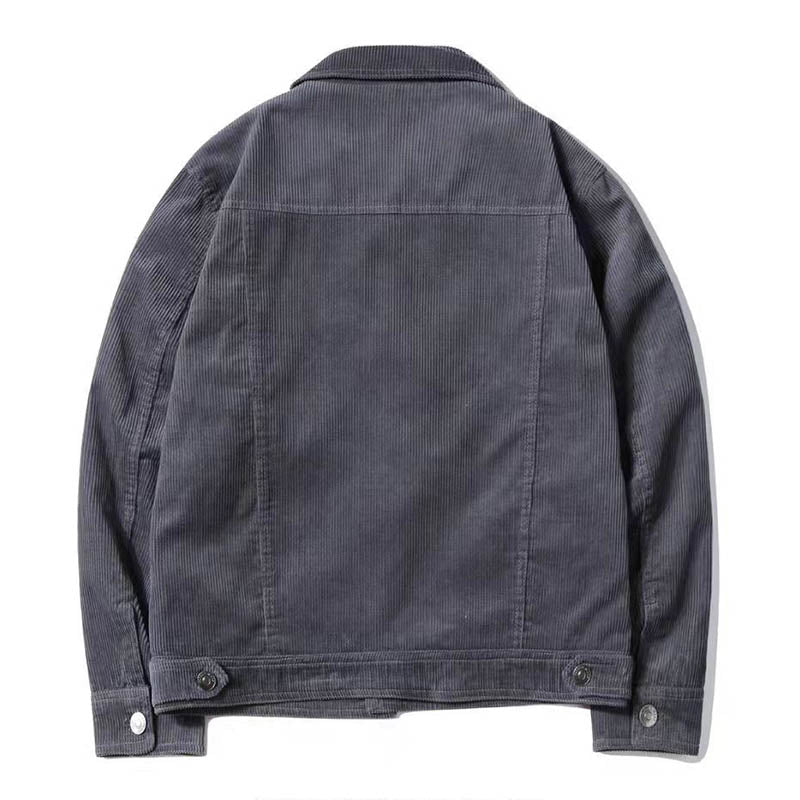 Men's Retro Corduroy Jacket for Spring and Autumn