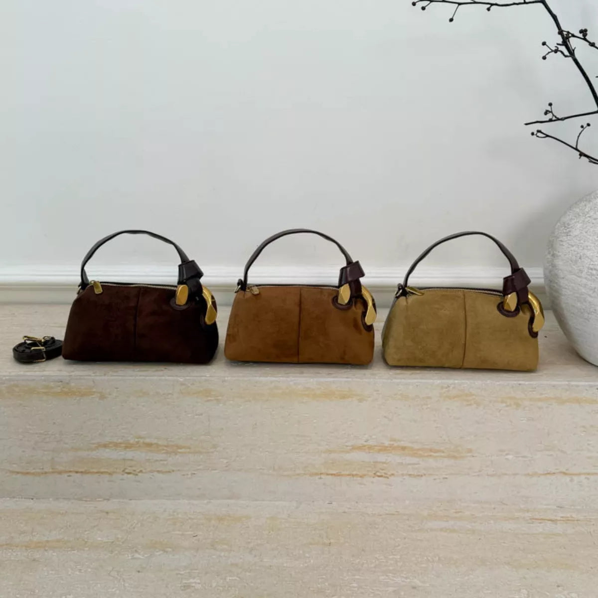 Suede Mini Crossbody Bag