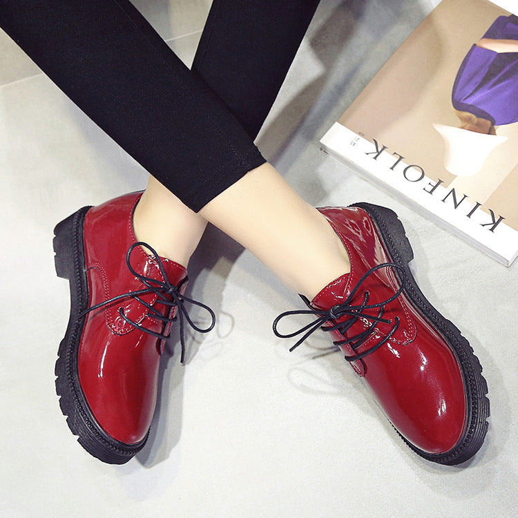 Round Toe Lace-up Derby Shoes