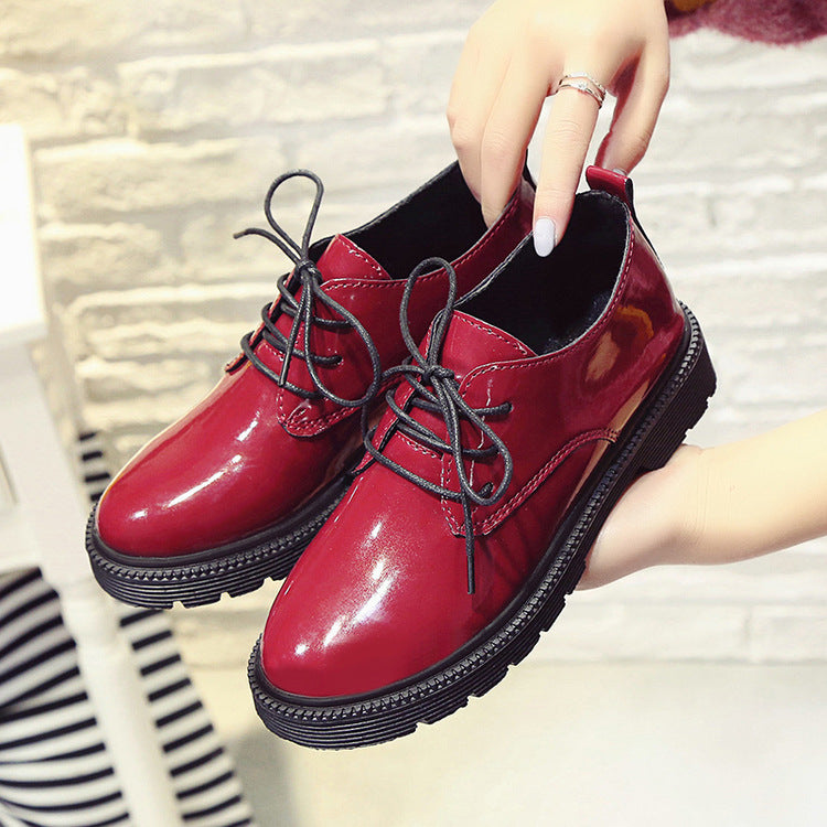 Round Toe Lace-up Derby Shoes