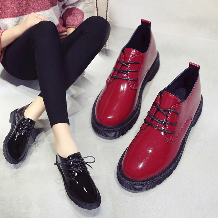 Round Toe Lace-up Derby Shoes