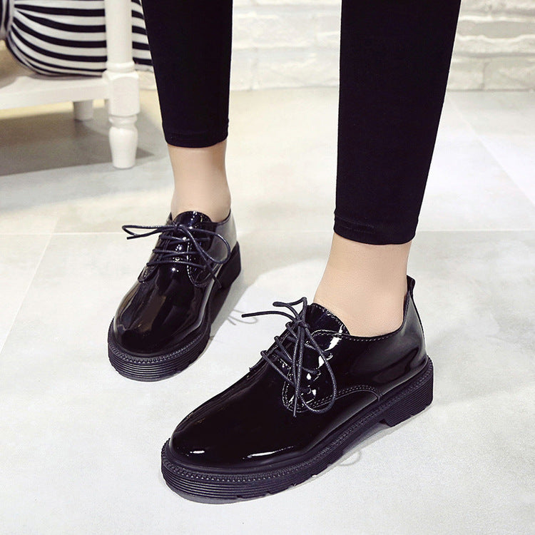 Round Toe Lace-up Derby Shoes