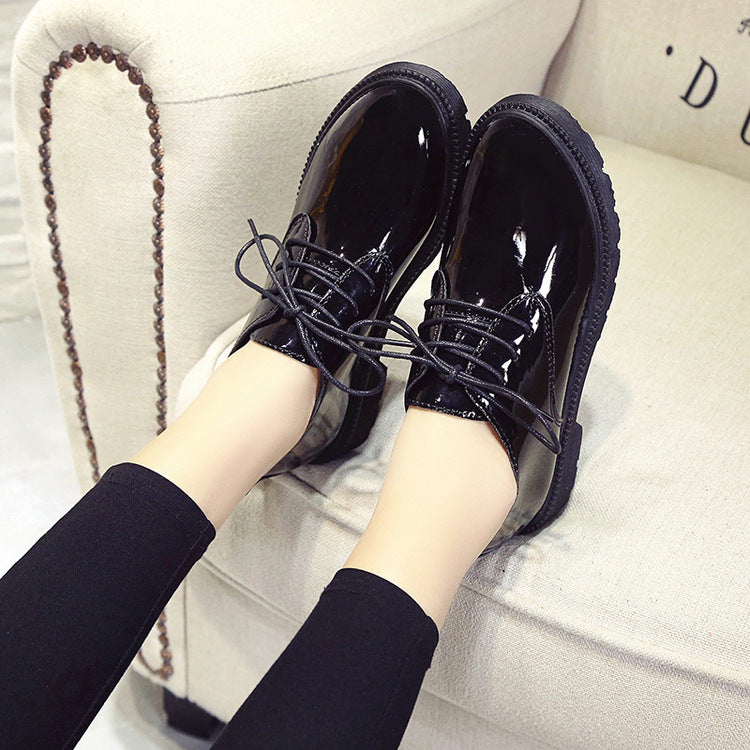 Round Toe Lace-up Derby Shoes