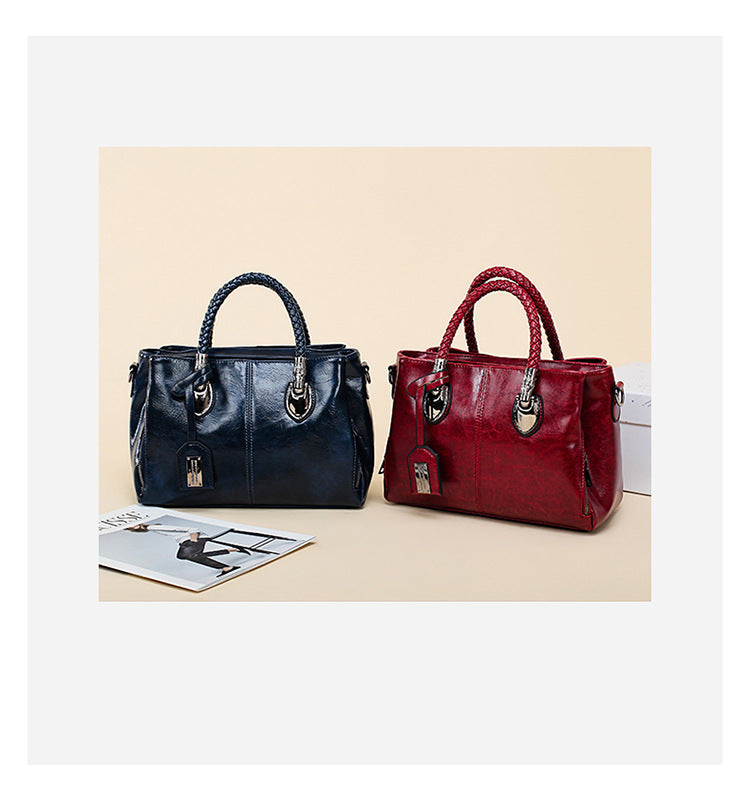 Women's Vintage Oil Wax Crossbody Bag