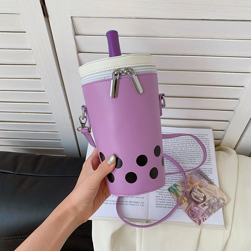 Women's Milk Tea Messenger Phone Bag Messenger Bag