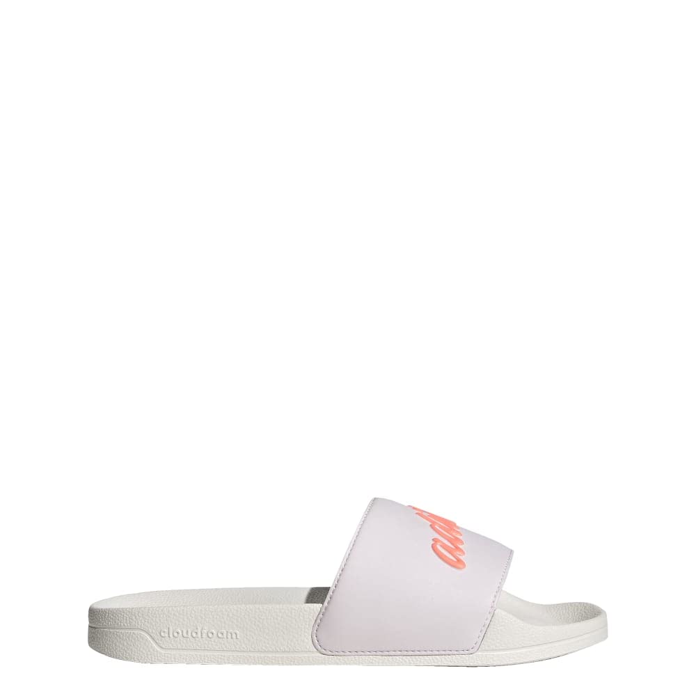 adidas Womens Adilette Slides Almost Pink/Acid Red/Chalk White 8