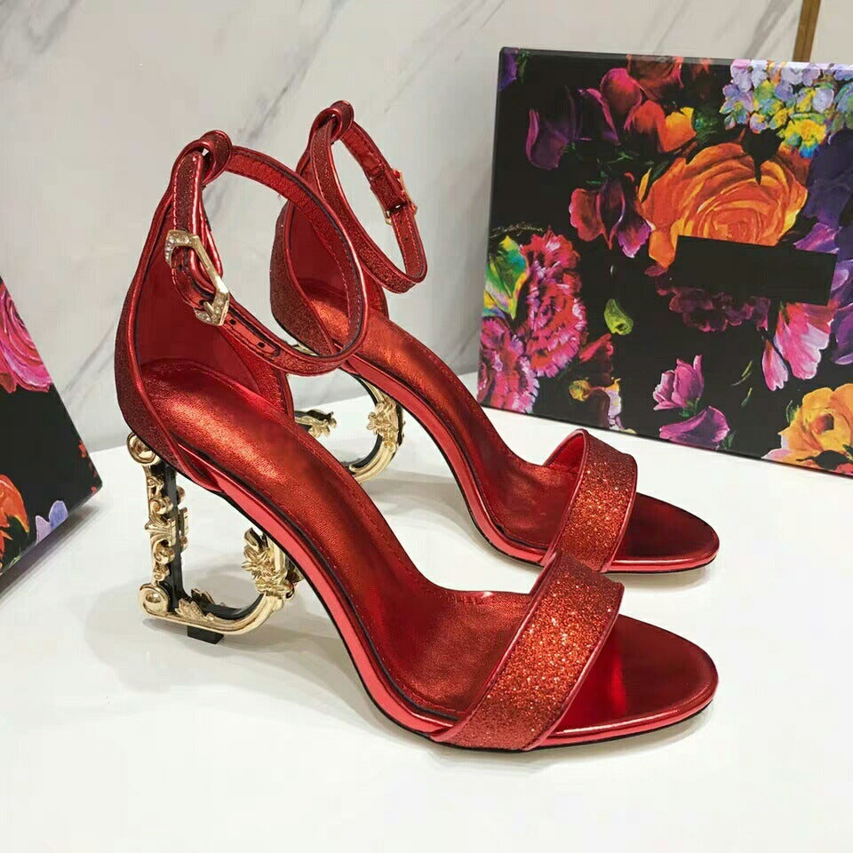 Gold High Heels