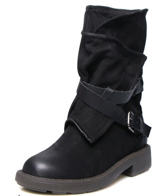 Round-Toe Buckle Shoes