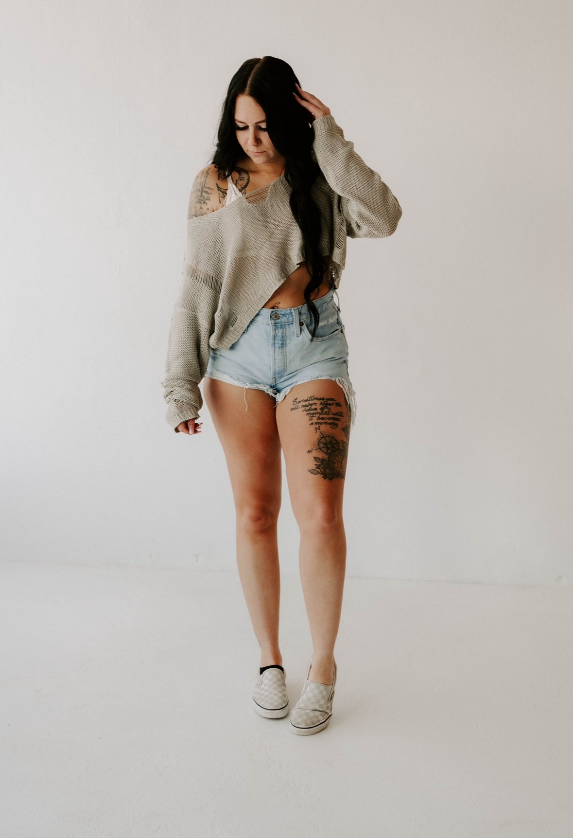 Leah's Distressed Crop Top