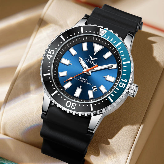 Reloj de cuarzo impermeable para hombre de negocios informal