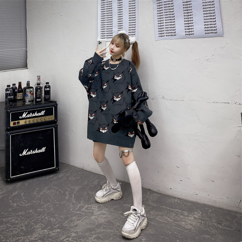 Dinosaur Jacquard Lazy Sweater Couple