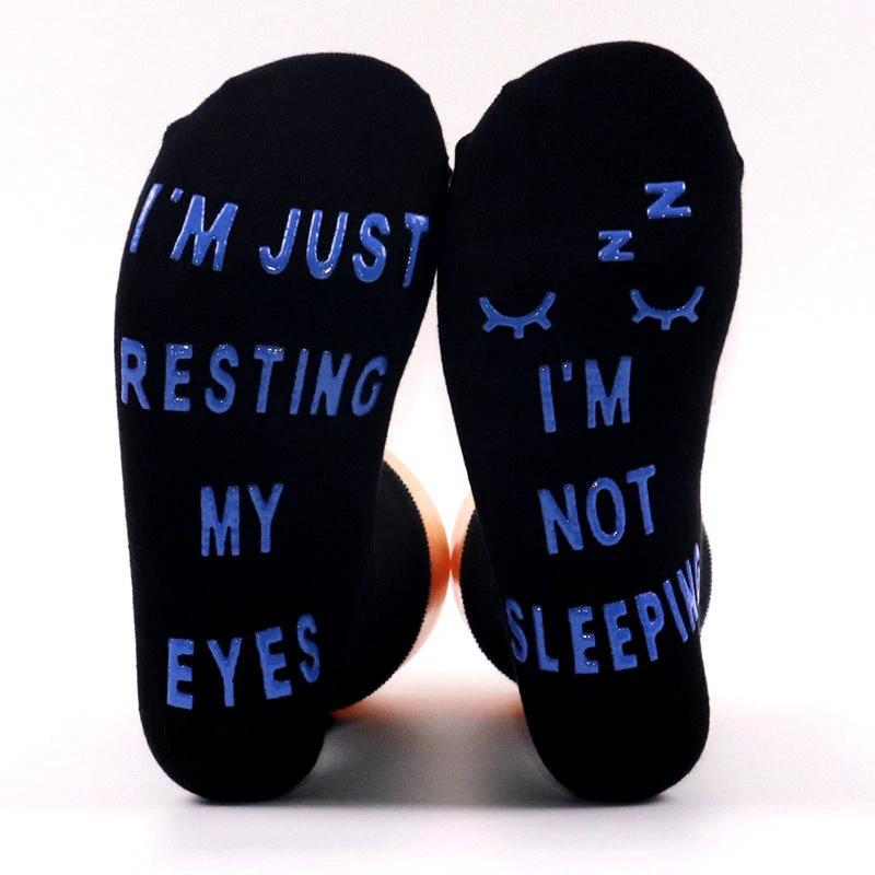 Men's Creative Foot Letter Non-slip Socks