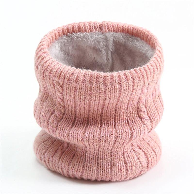 Men's Twist Wide Striped Fleece-lined Knitted Scarf
