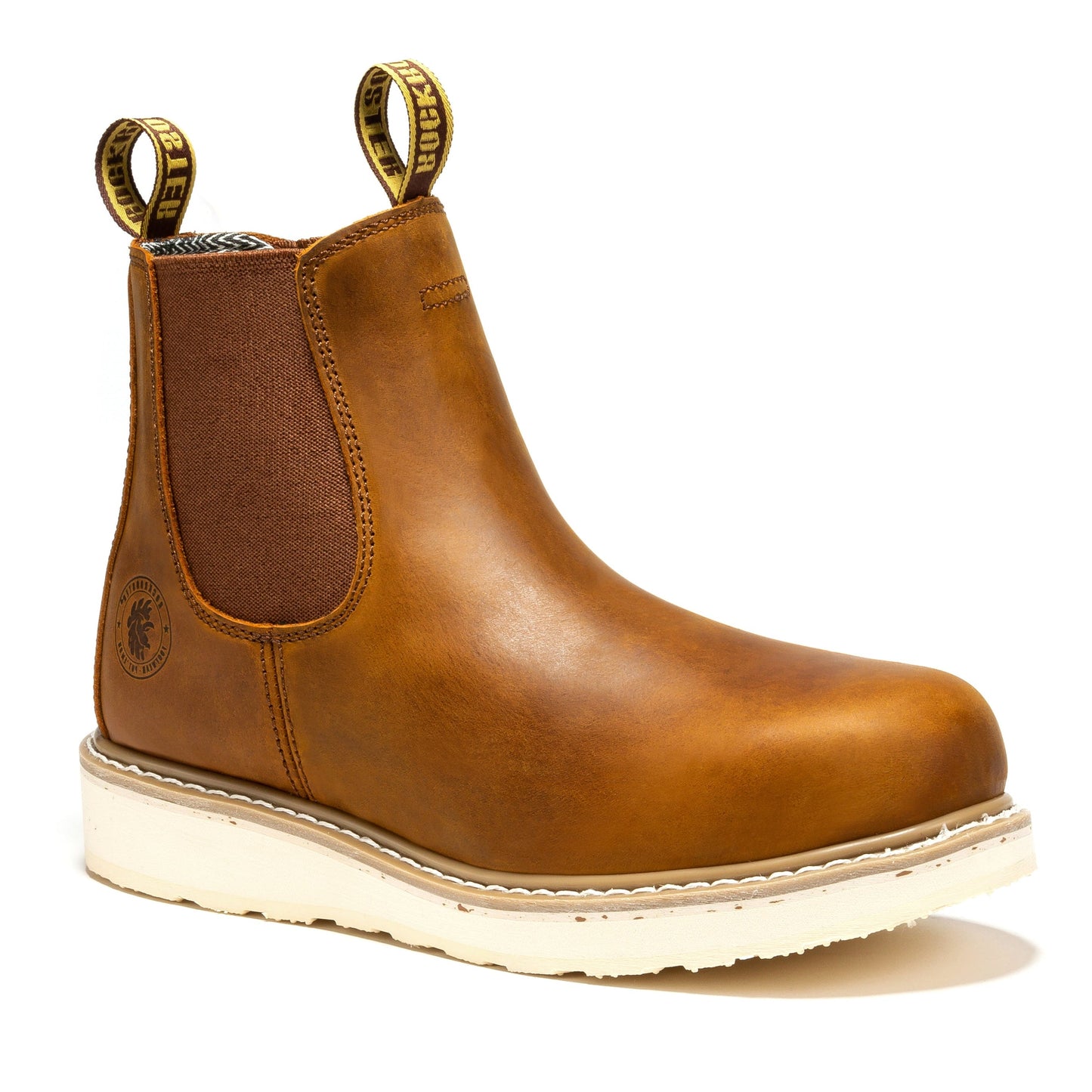 Botas de trabajo de cuña ROCKROOSTER Capitola para hombre, de 6 pulgadas, color marrón, SAP102