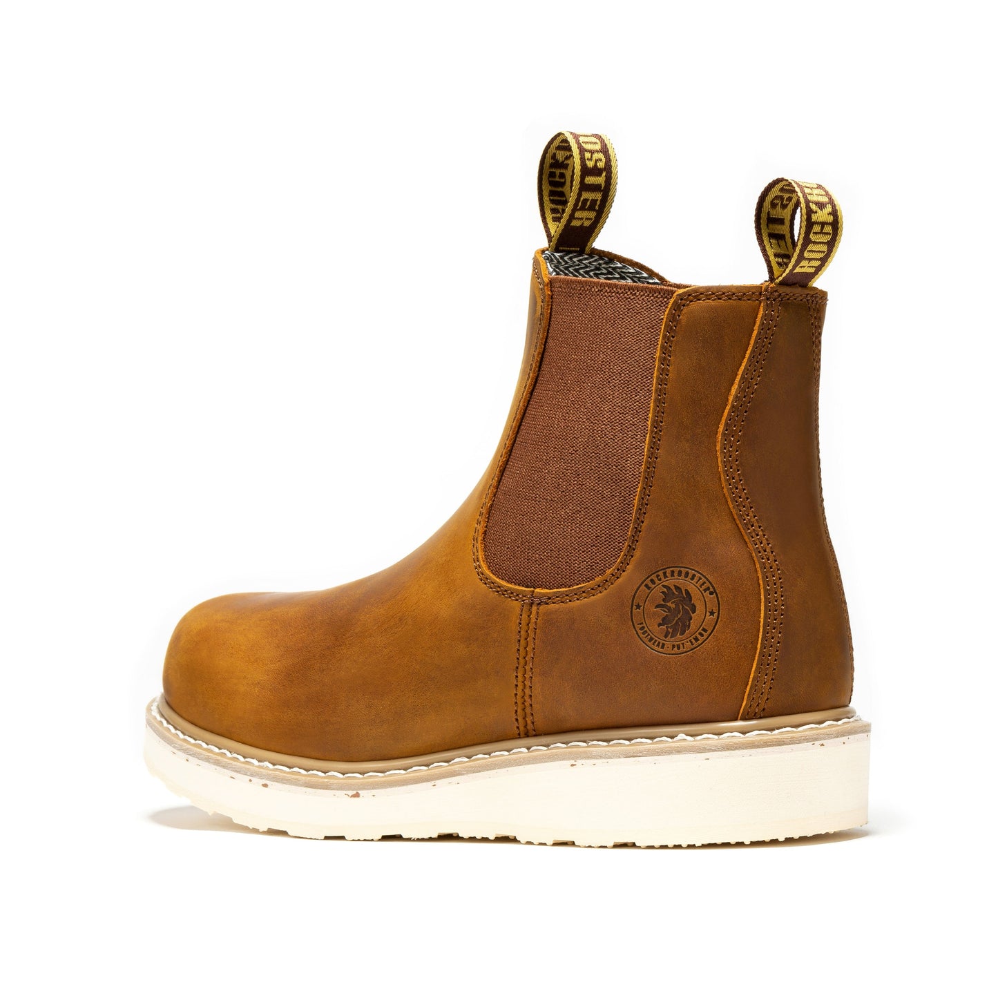 Botas de trabajo de cuña ROCKROOSTER Capitola para hombre, de 6 pulgadas, color marrón, SAP102