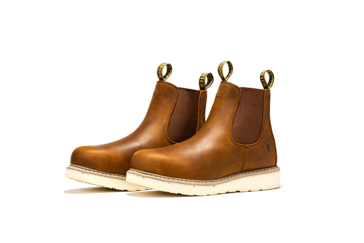 Botas de trabajo de cuña ROCKROOSTER Capitola para hombre, de 6 pulgadas, color marrón, SAP102